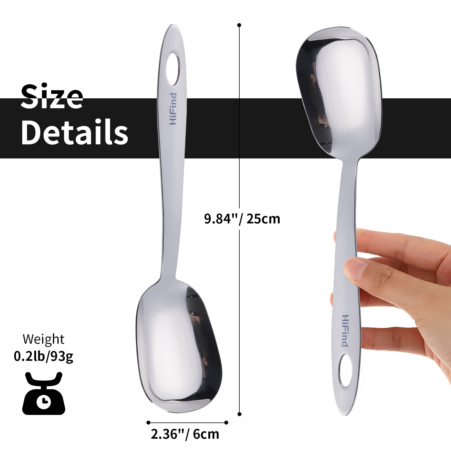 Square Head Spoon, 304 Stainless Steel Square Head Spoon, Thick Heavy Square Head Spoon, Korean Style Square  Soup Sugar Spoon Table Spoon Dinner Spoon 9.84 Inches 1Pc