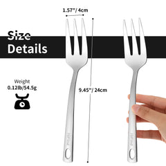 Stainless Steel 3-Tines Fork, Versatile BBQ Meat Fork & Serving Fork, Granny Fork Dinner Fork for Cooking, Roasting, Meat Shredding, Salad, Barbeque & Lifting-10 Inches 1Pc